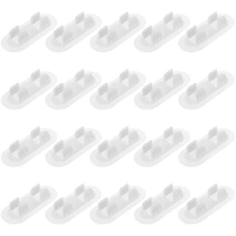20pcs Colliers de Serrage pour Tubes Auto-adhésifs en Plastique, Support Tuyau Blanc, Fixation Rapide et Entretien Facile Plomberie Domestique - (1/5)
