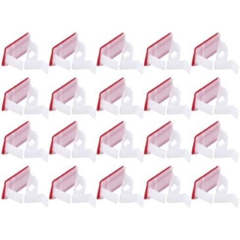 de Câble en Plastique Blanc Auto-adhésifs 100 Clips pour Organiser Câbles Réglables et Faciles à Clipser Bureau - (1/5)