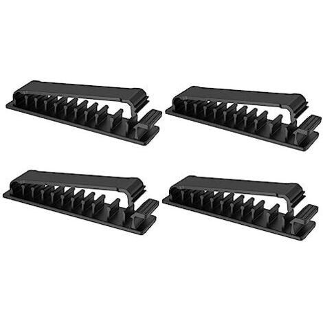 4pièces Organisateur De Câbles Adhésif Réglable Clips Rangement Pour Gestion Des Chargeurs Usb Et Fils Électriques - (1/5)