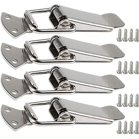 Fermoir de tension en acier inoxydable avec vis, fermoir à levier 56 mm, loquet ressort bascule, clip serrage, fermeture boîte, capuchon verrouillage pour boîte outils - mm without Locking Hole (1/5)