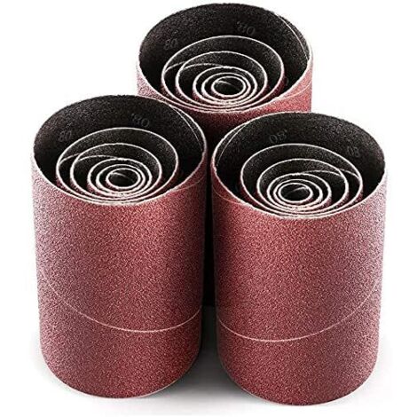 Lot de 12 manchons ponçage 11,4 cm pour ponceuse oscillante, papier abrasif grain 180 - 180grit 12pcs (1/5)