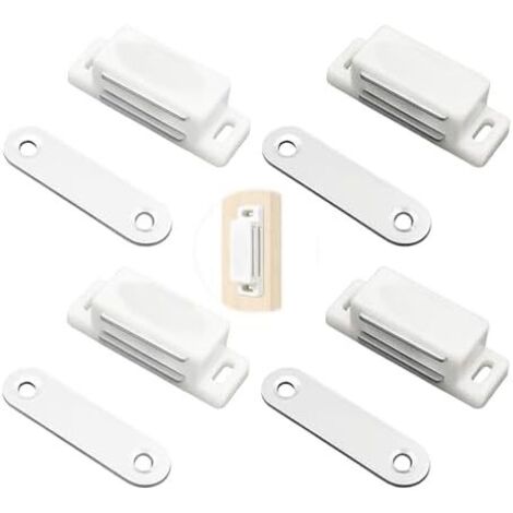 Lot de 4 Loquet Magnétique Porte, Aimant Meuble Porte Maintien Magnetique pour avec Force Armoires Cuisine Tiroirs Placards - (1/5)