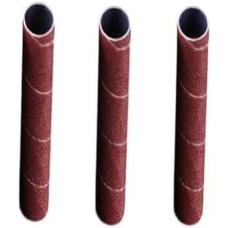 Lot de 3 manchons tambour ponçage 11,4 cm pour ponceuse à axe oscillant, grain 80/150/240, alumine abrasive bois, métal, plastique, polissage - (1/5)