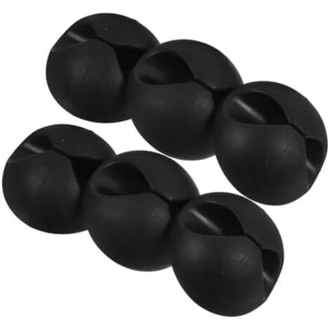 Organisateur Adhésif pour Câbles Noir 8pcs, Clips Câble Multi-fonctionnels en Tpr Colle de Fixation, sans Bavure, Maison et Voiture - (1/5)