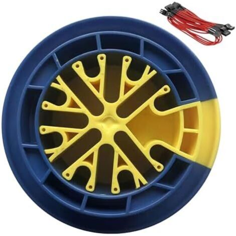 Peigne de câble Kit gestion des câbles Outil pour la câbles, tirage en douceur empêche les enchevêtrements Bleu/Jaune - (1/5)