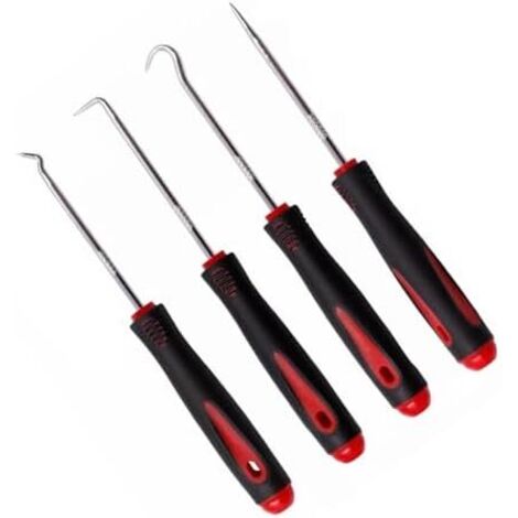 4 Pcs Jeu de Crochets et Tournevis Mécanique Précision, Longue Portée, Outil à dégarnir l’Habillage Porte Extracteur Joint Injecteur, - (1/5)