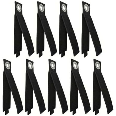 Lot de 9 sangles rangement câbles en nylon très résistantes, réglables pour outils et cordons, fixation à œillets la maison l'atelier, noir -