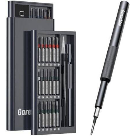 Tournevis de PréCision, 39 en 1 Mini Kit avec 36 Longue Embouts S2, Précision Jeu MagnéTique Outil ae RéParation Pour Lunettes, Montres, Pc, Ordinateur Portable, Switch, PS4 - (1/5)