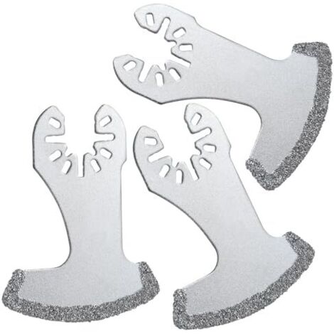 Lot de 3 lames d'outils oscillantes diamantées, lame diamant pour enlever les joints, nettoyer le mortier -