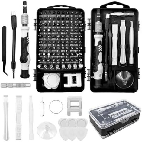 Kit Tournevis de Précision 115 en 1 pour Réparation Électronique et Bricolage Maison, Embouts Acier CRV iPhone PS5 Switch MacBook PC Lunettes Montres - (1/5)