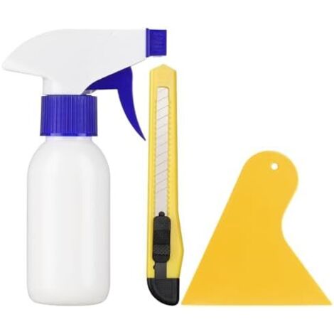 Kit De Pose Film pour Vitre Auto Fenêtre Vitrage de Statique (Vaporisateur, Raclette, Couteau Utilitaire) - (1/5)