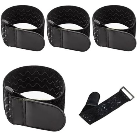 4 Pièces Scratch Élastiques Auto-agrippantes avec Silicone Antidérapant, 40 cm x 5 Sangle scratch, Sangles Attache Cable, pour Vélos, Sacs, Équipements d'Entraînement -