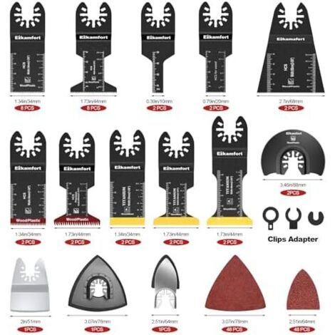 42 Lames Pour Scie Oscillante Multi-tool – Compatibles Avec Bosch, Dremel, Makita, Etc.