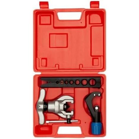 Bricolage Ensemble d'outils d'évasement Excentrique et Kit de Coupe-Tube pour 7 Tailles Matrices 3/16-3/4" Réfrigération HVAC 45 degrés Outils Coupe - (1/5)