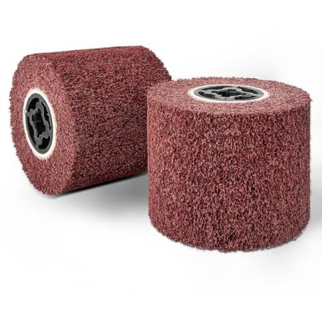 Rouleau abrasif brosse grain 80 efficace en corindon marron Manchons abrasifs pour ponceuse - Idéal le meulage, mat et satin
