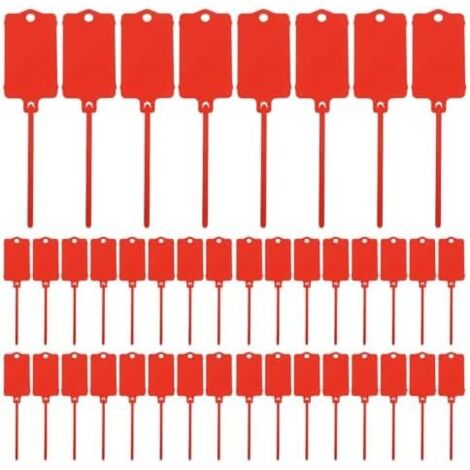 200 Pièces Étiquettes de Marquage pour Attaches Zippées en Pp Résistantes à L'usure, Organisation Rapide D'objets Rouges Usage Intérieur Rouge - (1/5)