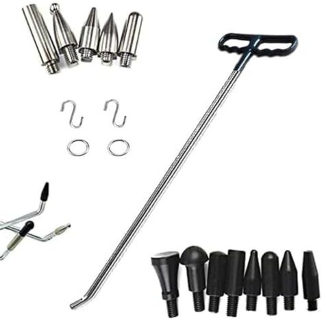 1 pièces de tiges débosselage avec tête poinçon Outils réparation grêle Kit sans Peinture carrosserie Voiture - 16PCS (1/5)
