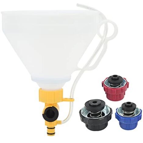 Entonnoir de Remplissage Liquide Refroidissement Radiateur Kit Système Moteur Anti-déversement Avec 3 Adaptateurs Remplacement Pour Véhicules -