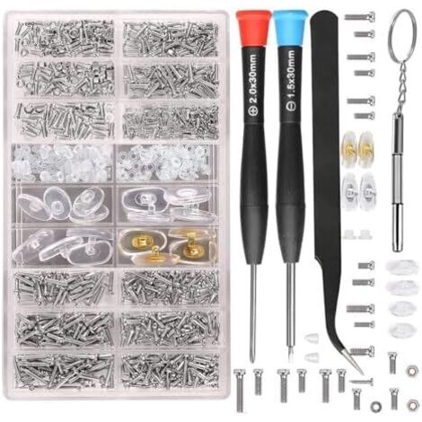 Kit d'outils de réparation lunettes,kit lunettes,Accessoires lunettes en acier inoxydable Outil fabriqué avec précision pour - (1/5)