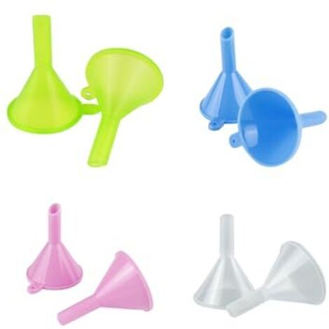 8 Mini Entonnoir,PP Sans BPA pour Huiles Parfums Lotions et Cosmétiques Un Outil Polyvalent Pour la Cuisine le Laboratoire Disponible en 4 Couleurs (Vert,Bleu,Rose,Blanc) - (1/5)