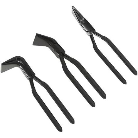 Lot de 3 pinces pliantes – Pince à chanfreiner droite, 45° et 90° pour tôle, outil Spengler en acier au carbone, pince cintrer la tôle le travail du métal, réparation voiture - (1/5)