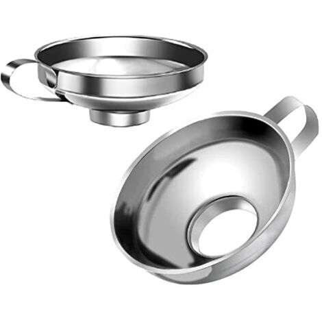 2 Pièces Entonnoirs à Large Ouverture Entonnoir Confiture Confitures En Acier Inoxydable pour Liquides Huiles Poudres Haricots - (1/5)