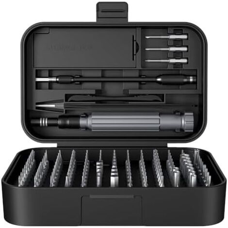 150 en 1 Set de Tournevis Précision, Portable avec 120 Embouts Magnétiques Torx Hex Pour Téléphone, Ordinateur Portable, PC, Montre, Lunettes,Noir - (1/5)