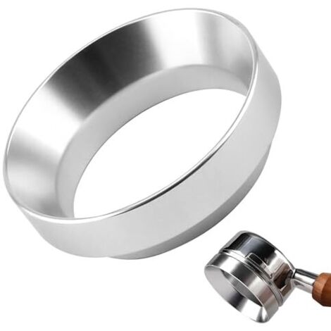 Entonnoir Doseur Magnétique 51 mm pour Machine à Café Expresso, Bague de Dosage en Alliage d’Aluminium, Accessoire Remplissage Porte-Filtre, Anti-Débordement (Argent) - (1/5)