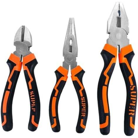Ensemble de Pince 3 pièces à Bijoux Bout Fin Combinée Pinces Coupantes Latérales Pour les Professionnels du Bricolage DIY Réparation - (1/5)