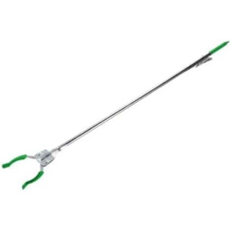 Pince de préhension polyvalente en acier inoxydable pour ramasser le papier toilette, idéale les étagères extérieures et pelouses, Vert - (1/5)