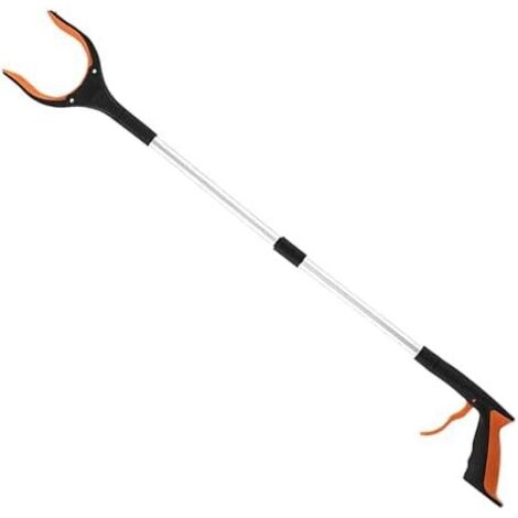 Outils De Ramassage, Pince Préhension, Outil D'atteinte Poubelle 33 Pouces, Ramasse Objet, Grabber Reacher, Dechets, Orange - (1/5)