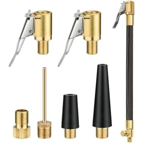 Embout Gonflage Pneu Voiture, Adaptateur de Valve Tube d'extension Gonfleur Pneu, avec Clip, pour Car Motorcycle Bike, Tyre Valves - (1/5)