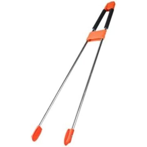 Pince à déchets, outil d'aide la préhension, pince de ramassage des détritus pour personnes âgées, Orange - (1/5)