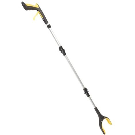Pince à Déchets Pliable 3 Volets Jaune Pour Ramassage Extérieur Outil De Préhension Longue Portée Ergonomique Ramasseur Nettoyage Jardin Maison Parc - (1/5)