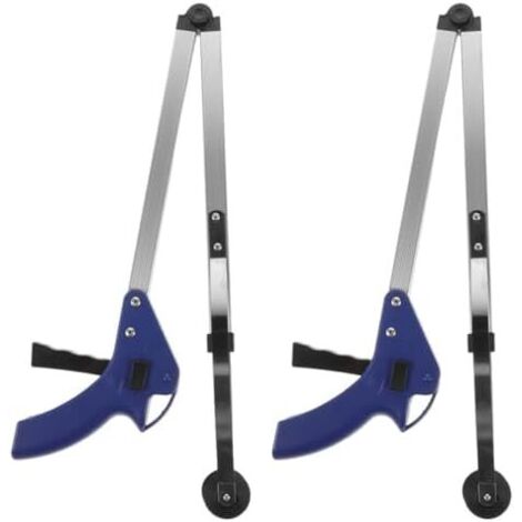 2 pièces Pince Ramasse Déchets Aluminium Pliable Préhension Forte et Ramasseur Compact pour Personnes à Mobilité Réduite Maison Espaces Publics - (1/5)