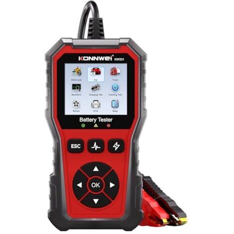 KW331 Testeur de Batterie avec Impression Cloud 10-2000 CCA 6V 12V 24V AGM Lithium Gel Analyseur Numérique Alternateur Système Charge et Démarrage Voiture Moto Camions Marrine - (1/5)