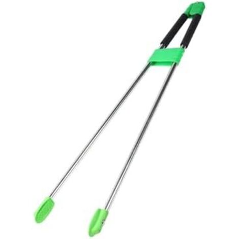 Pince à Déchets Outil Ramasse-objets Tige Longue En Acier Inoxydable Ordures Prise Ergonomique D'Assistance Adapté Au Ramassage Extérieu, Vert -