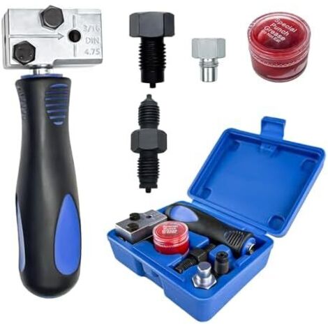 Kit de Réparation Conduite Frein pour Évasement DIN, Outil dudgeonnage Double Universel 4,75 mm Conduites ou Hydrauliques - (1/5)