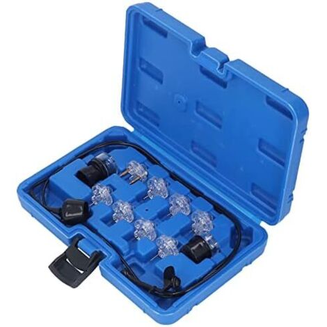 Kit de Test D'injecteur Carburant 11 Pièces, 8 Lumières 2 Testeurs Iac 1 Câble D'extension pour Diagnostiquer Les Injecteurs Gommés Ou en Court Circuit, Tester - (1/5)