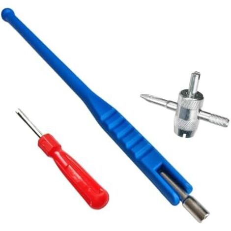 3 Pièces Extracteur Valve Voiture,Kit D'outils De Réparation Pneu pour Voiture,Valve Outil, de Tige en Métal,Outil D'extraction Valves,Valve Core Remover,Voiture - (1/5)