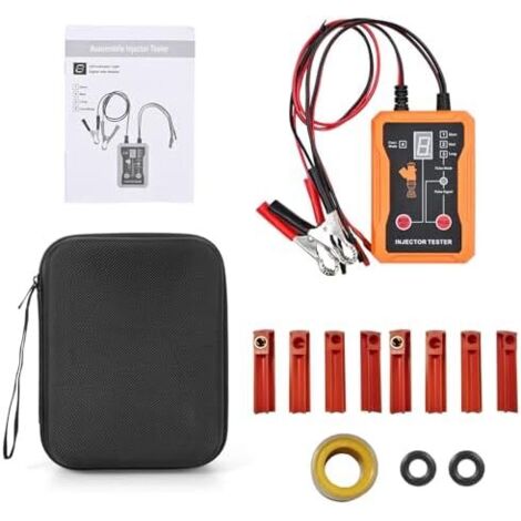 Testeur D'injecteur de Carburant Automobile, Kit D'outils Nettoyage Efficace, 8 Modes D'impulsion, Double Canal pour 2 Injecteurs, Atelier Réparation Automobile (Orange) ORANGE - (1/5)