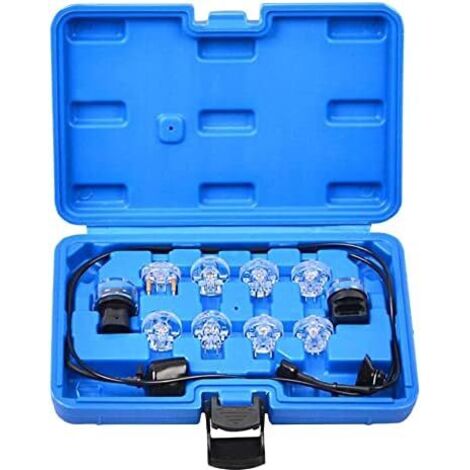 11PCS Testeur D'Injecteur de Carburant Outil Noid Light Set Kit Noir - (1/5)