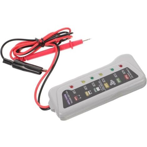 Testeur de Batterie Voiture 12 V Diagnostic Système Charge LED Indicateur Outil Automobile Professionnel Gris Clair pour Moto et Auto - (1/5)
