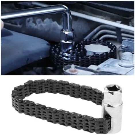 Clé à Chaîne Pour Filtre Huile - Outil Réglable de Réparation Auto Voiture Mécanique