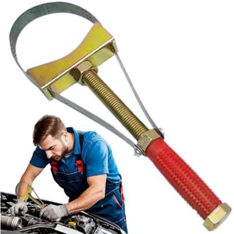 Clé à filtre huile réglable, accessoires de réparation d'excavatrice automobile avec poignée antidérapante, outil voiture multifonctionnel S - (1/5)
