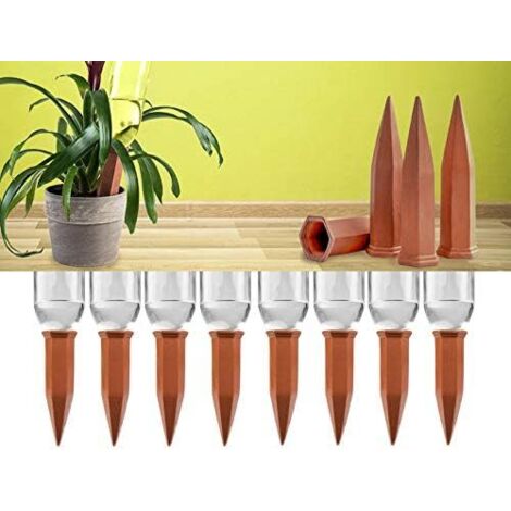 8 Pcs ollas en terre cuite, Ollas Irrigation Goutte à Plante, Arrosage plante vacances pour plantes Distributeur Arrosager Jardin Intérieur Extérieur 2 - (1/5)