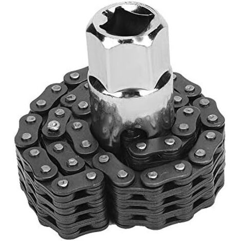 Clé à Chaîne Robuste de 14 Cm pour Filtre Huile, Outil Universel Réparation Automobile - (1/5)