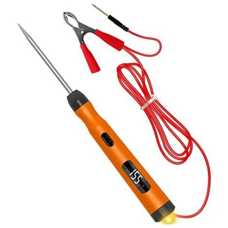 Automobile 6V 12V 24V Testeur Electrique Stylo de Tension avec écran LCD, Test Polarité,Lampe,Testeur Fusible Voiture - (1/5)