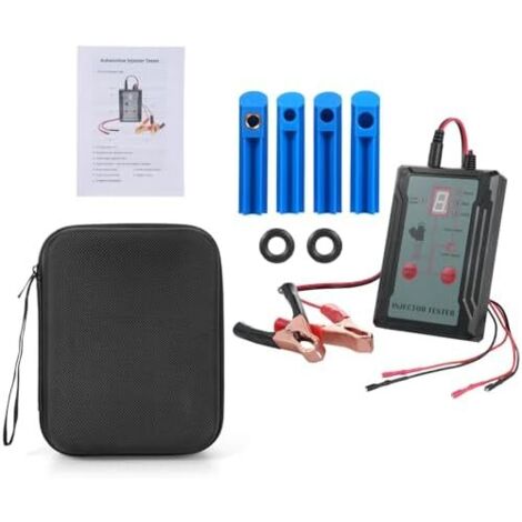Testeur Universel D'injecteur de Carburant, Kit D'outils Nettoyage, 8 Modes D'impulsion, 4 Adaptateurs Nettoyage D'injecteur, Protection contre les Courts-circuits (Bleu) Bleu - (1/5)