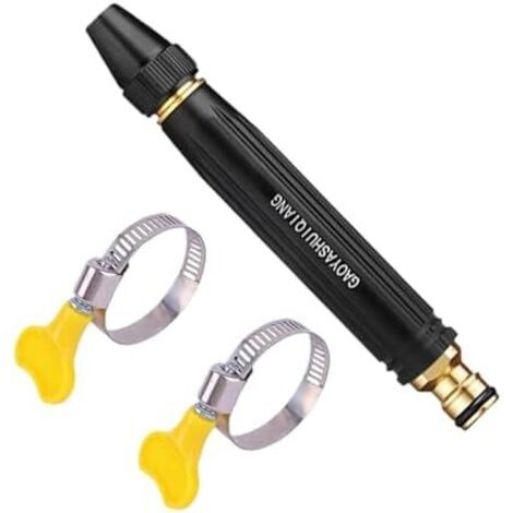 Haute Pression pour Tuyau Pistolet Arrosoir En Métal Pour Jardin,Pièce Détachée À Main Avec 3 Jets Pelouse Lavage Voiture Baignade Animaux Terrasse - (1/5)